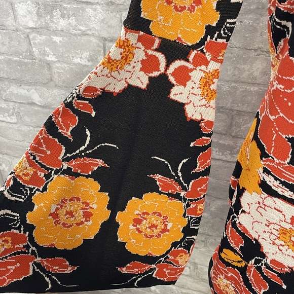Flying Tomato Black and Orange Floral Mini Dress - Picture 3 of 10
